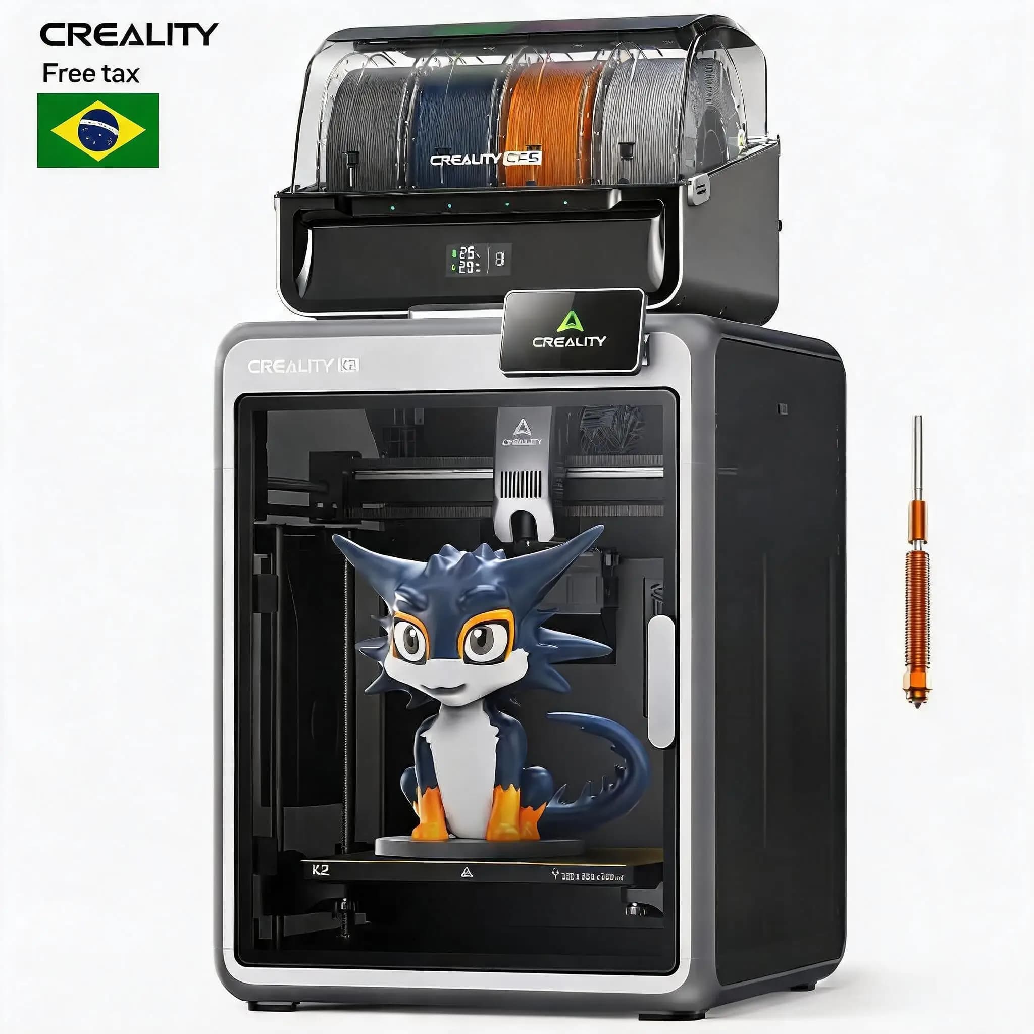 Creality K2 Combo Impressora 3D de Alta Velocidade, Conjunto de Materiais