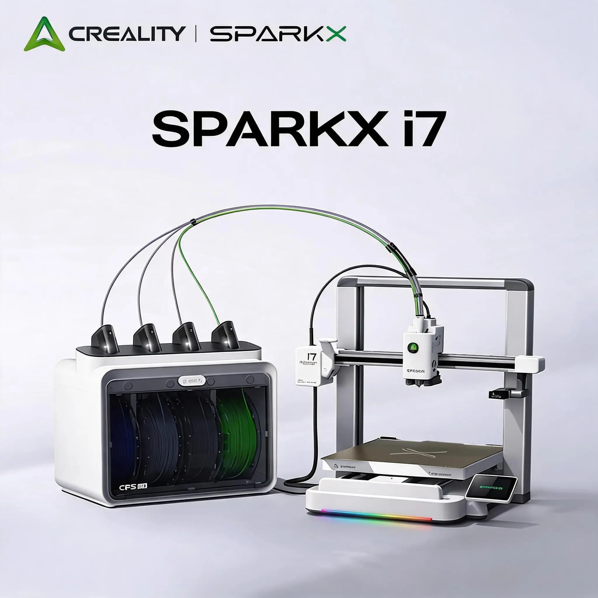 Impressora 3D Creality SPARKX I7 Color Combo CFS Lite com Caixa de Materiais