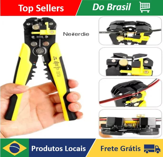 Alicate Automático Decapador e Crimpador 5 em 1