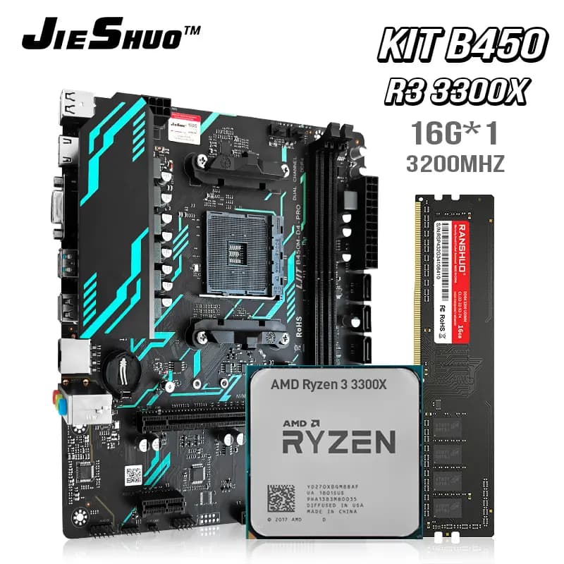 Placa Mãe Jieshuo B450M D4 PRO