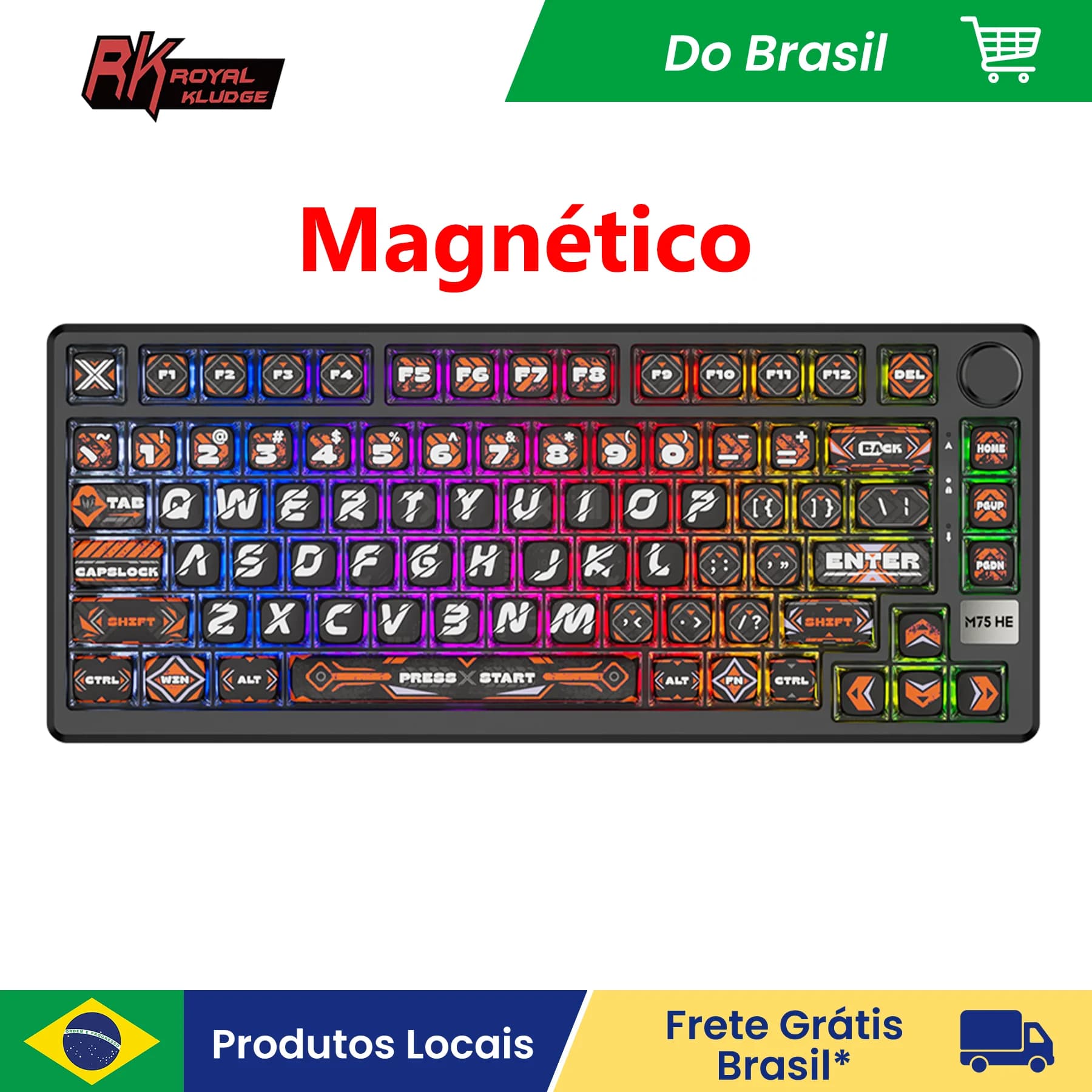 Teclado Magnético ROYAL KLUDGE M75 HE Hephaestus 75%