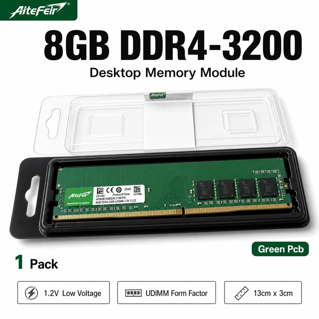 Memória RAM AiteFeir 8 GB (1x8 GB) DDR4 2400 MHz