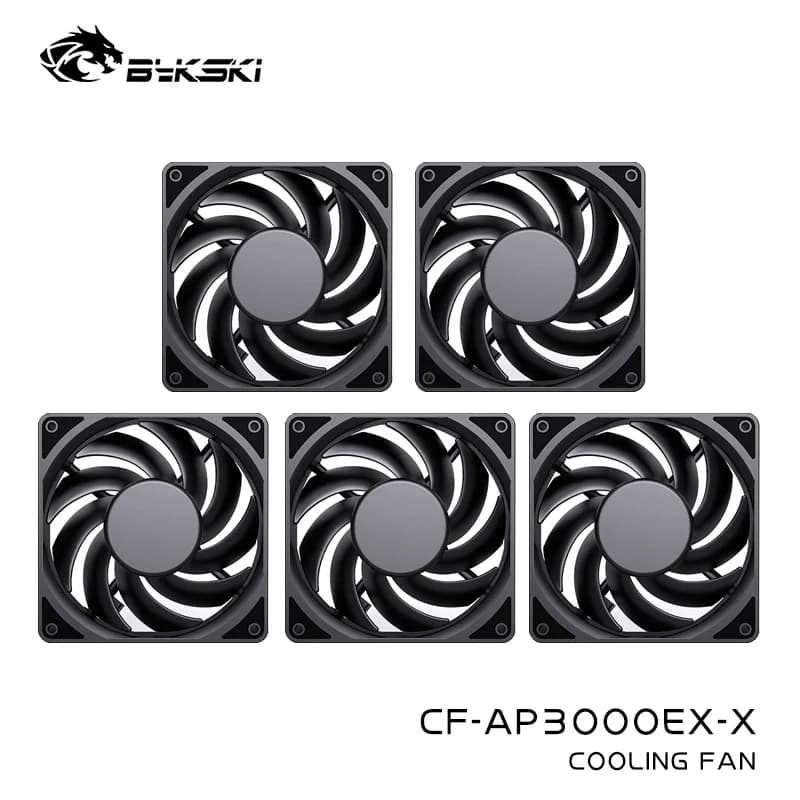 Kit 3 Fans Bykski CF-AP3000EX-X de SUPER DESEMPENHO (SEM RGB)
