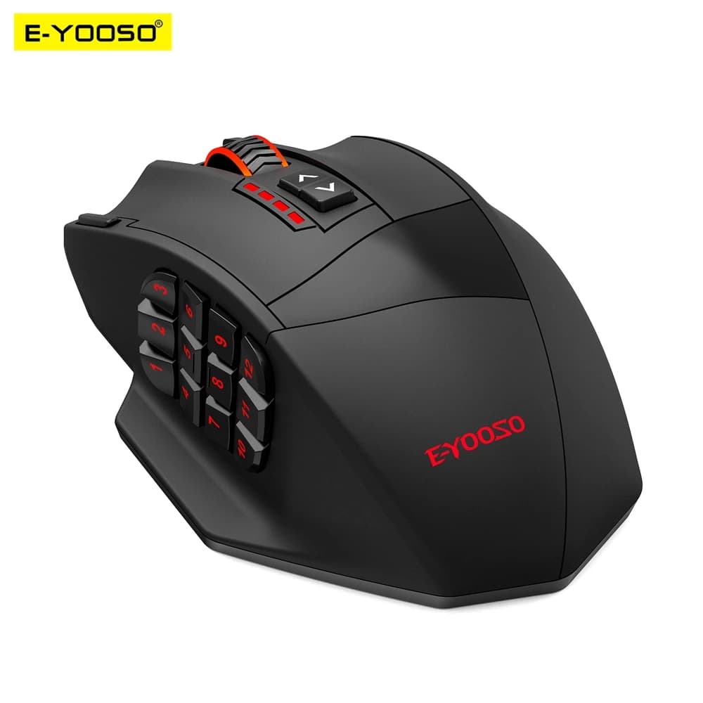 Mouse com 19 botões E-YOOSO x-39 USB RGB fio 24000 DPI, SG8960, programáveis