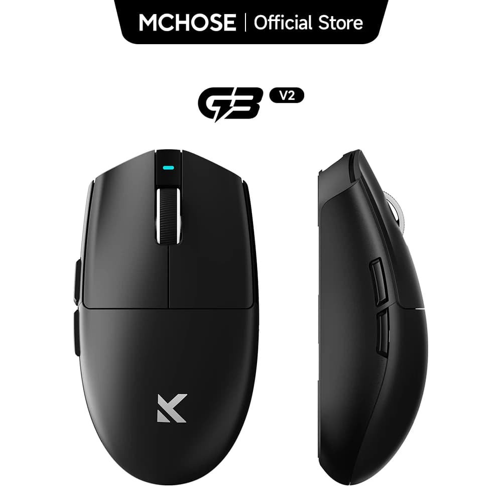 Mouse Gamer Sem Fio MCHOSE G3 V2 Sensor PAW 3311, Trimode, Bateria 800mAh, Grip