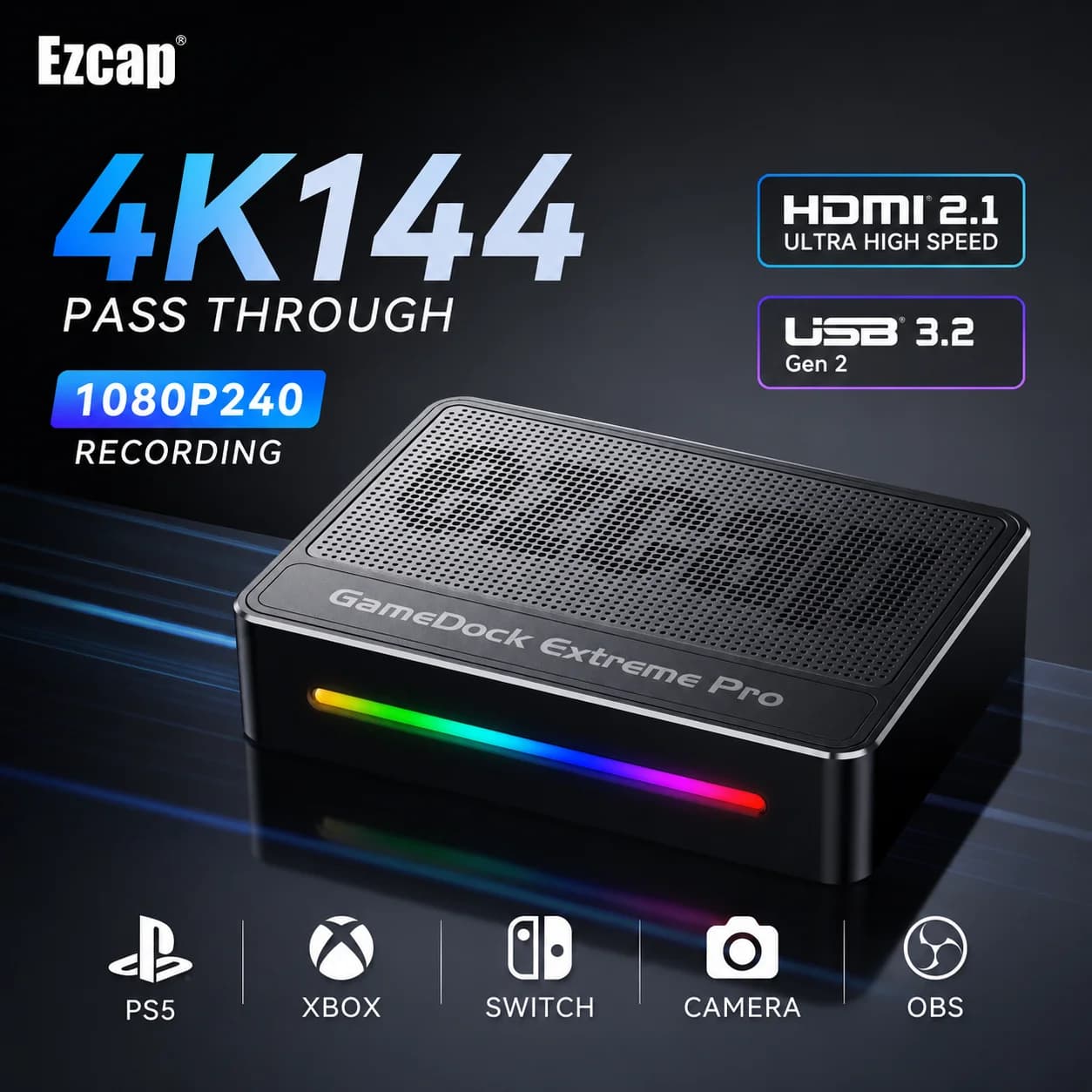 Placa de Captura de Vídeo ezcap401 GameDock Extreme Pro