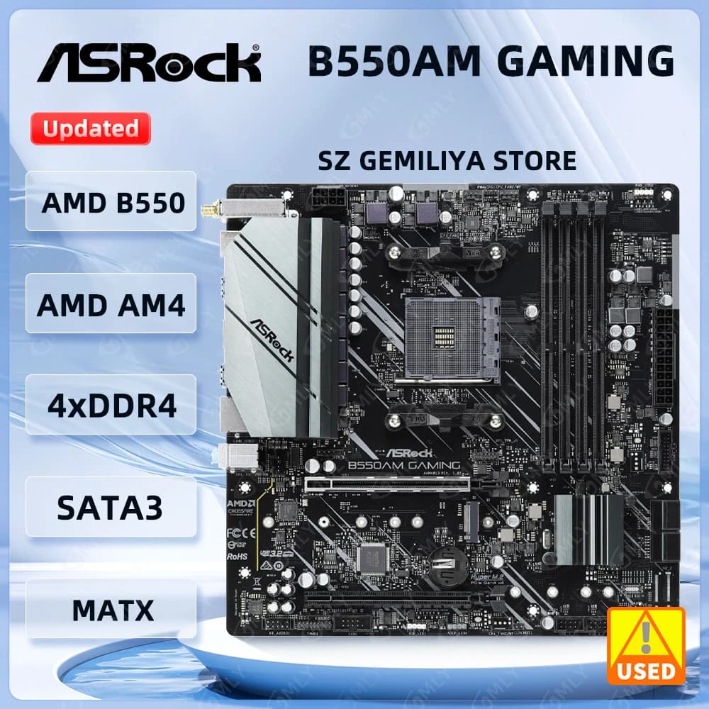 Placa Mae Asrock B550AM Gaming PCIe 4.0