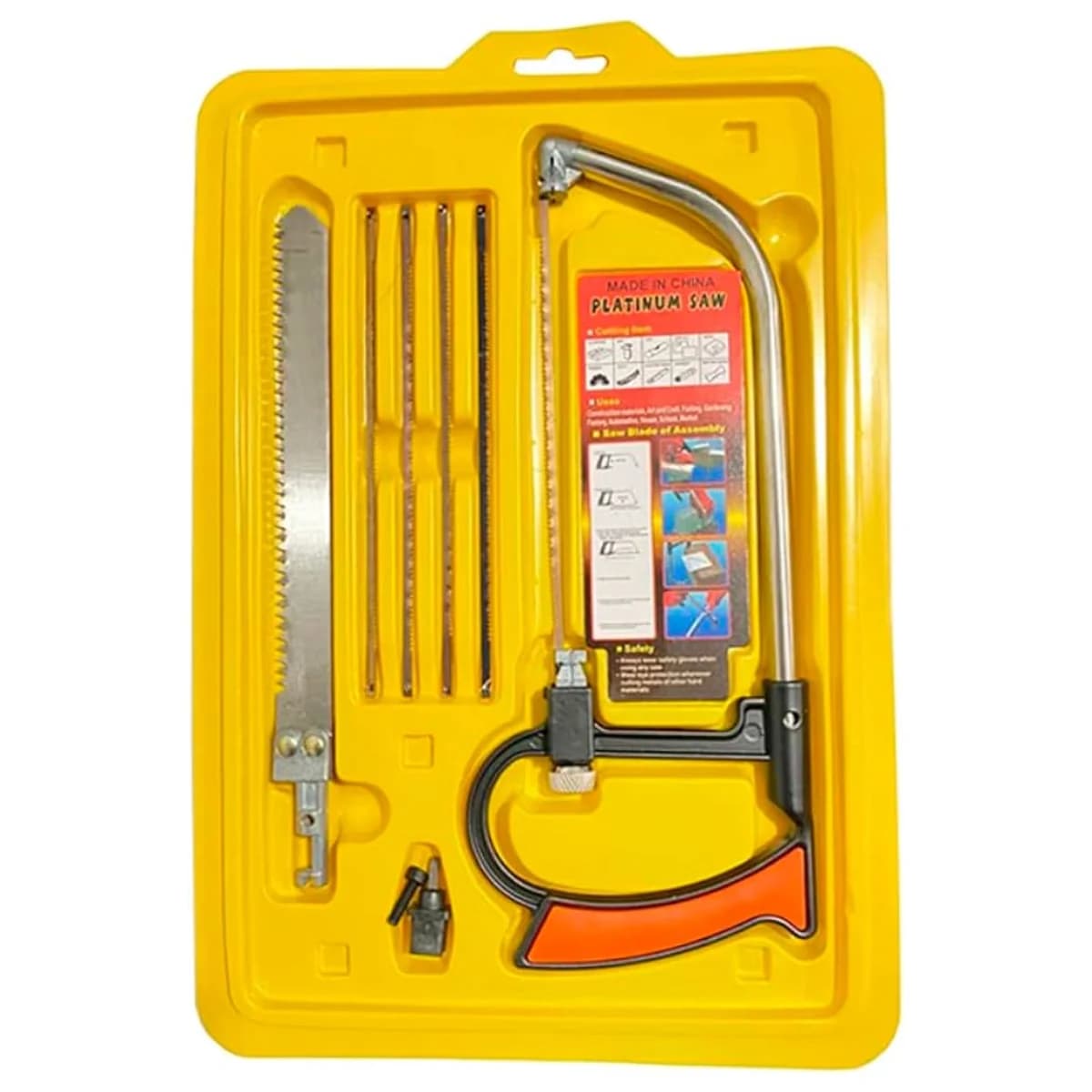 Kit Arco de Serra Manual de Precisão com Lâminas Substituíveis, 100–199 mm