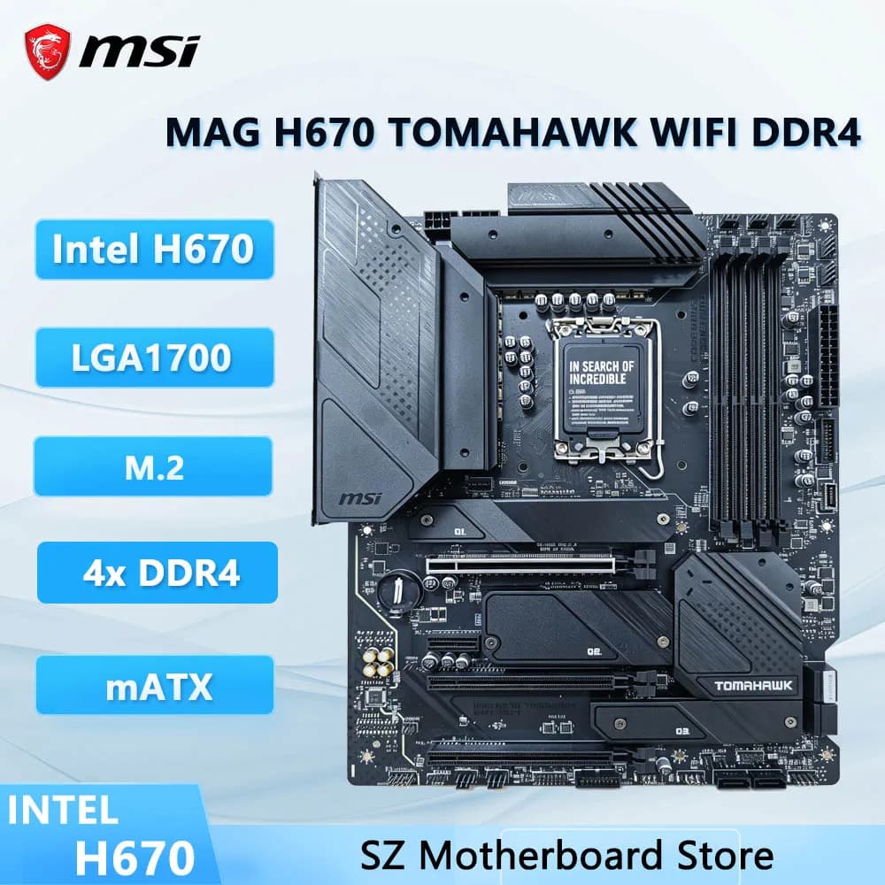 Placa-mãe MSI MAG H670 TOMAHAWK WIFI DDR4 USADA!!