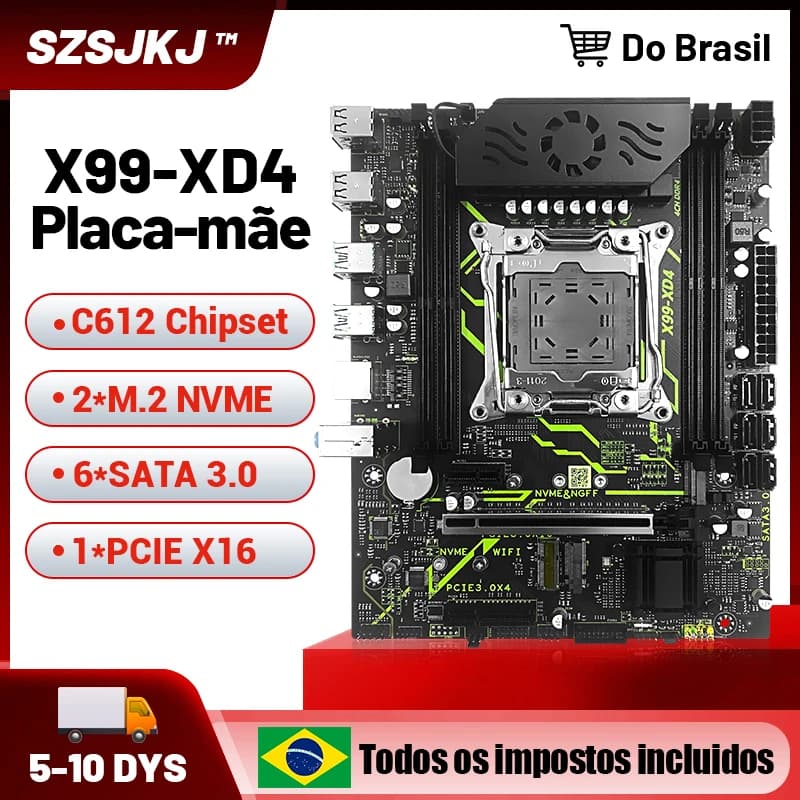 Kit Xeon E5-2682 v4 + Placa Mãe SZSJKJ X99-XD4