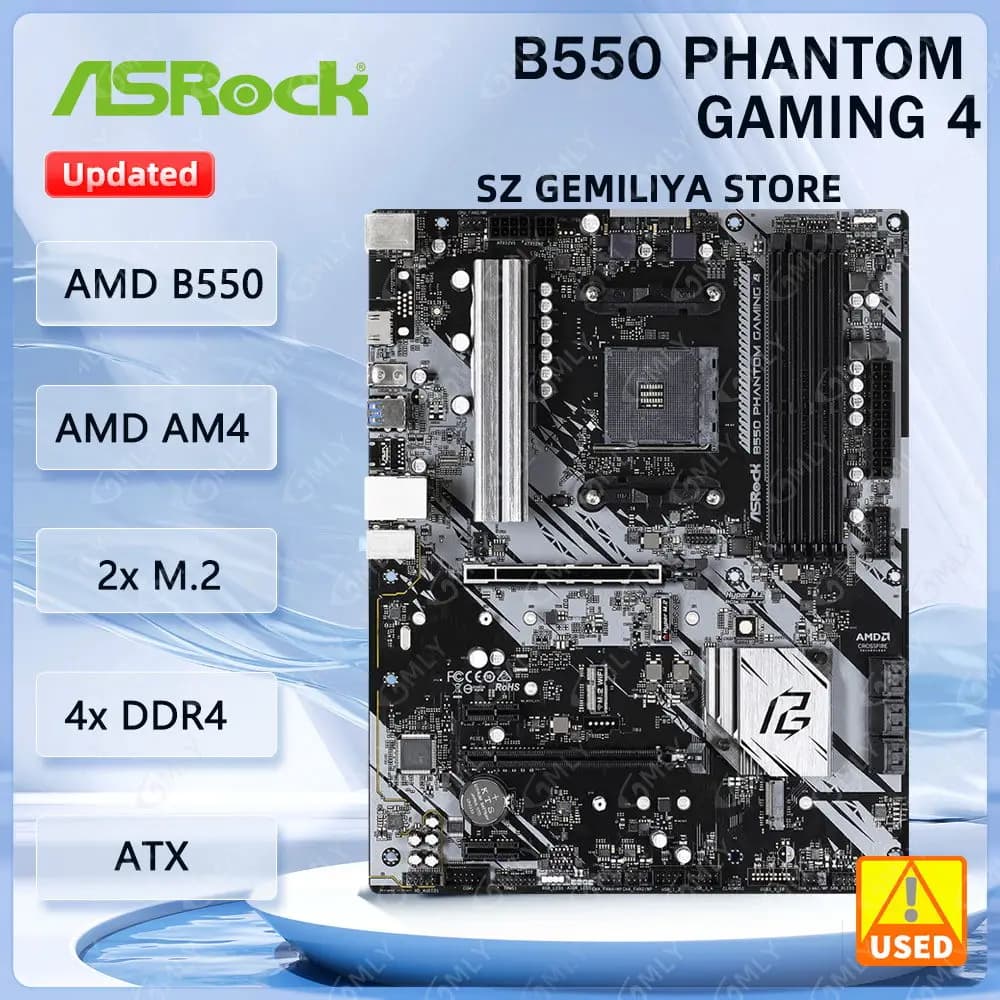 Placa Mãe Asrock B550 Phantom Gaming 4 USADA