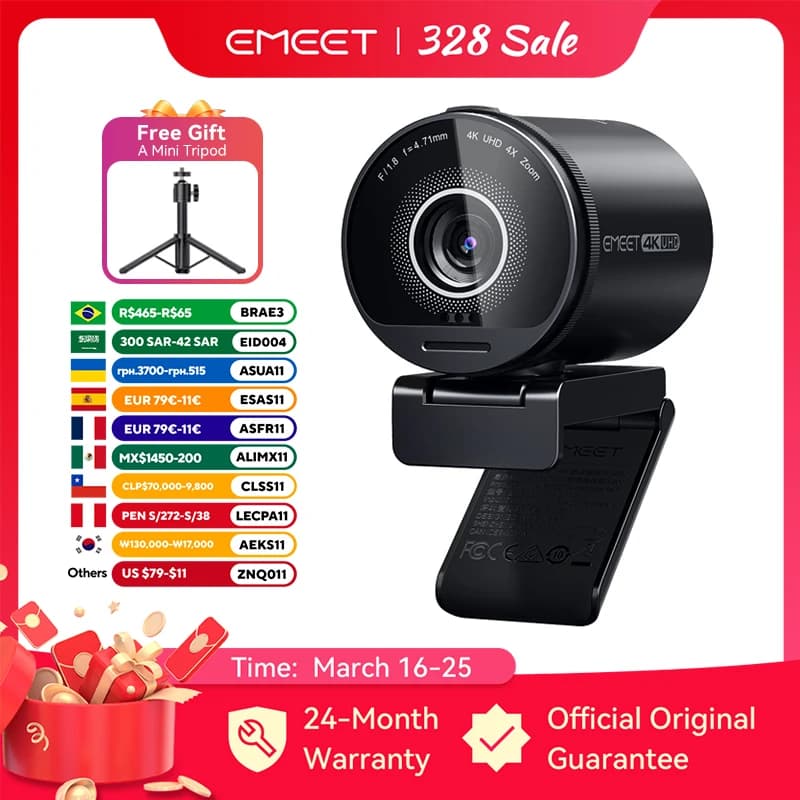 Webcam EMEET SmartCam S800 4K