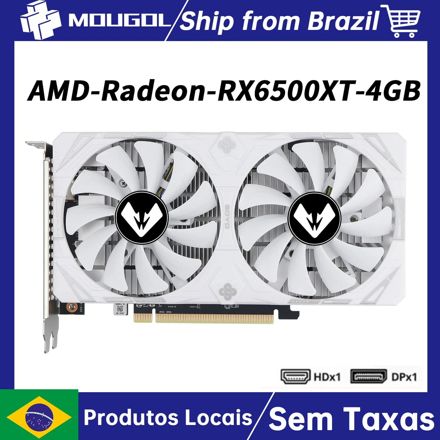 MOUGOL Radeon RX 6500 XT White 4GB