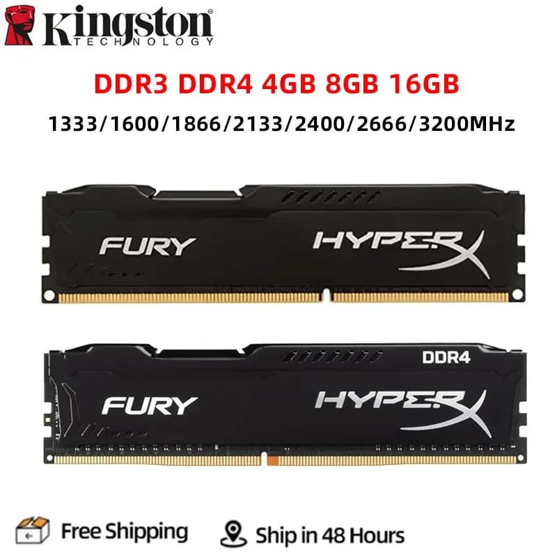 Memória RAM HyperX FURY 16 GB (2x8 GB) DDR4 2400 MHz CL15