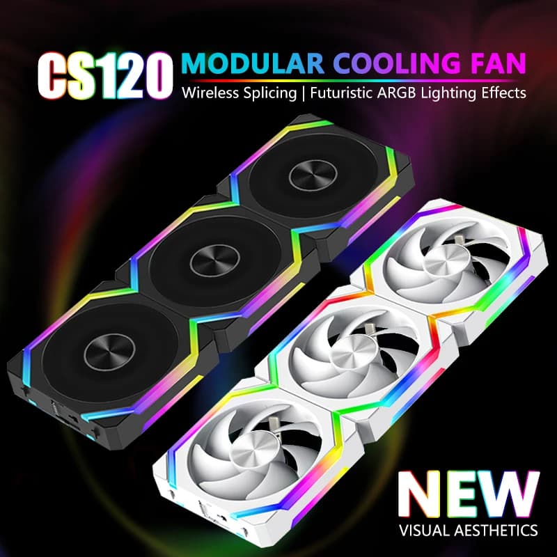 Kit 3 Fans Jumpeak CS120 ARGB Magnético