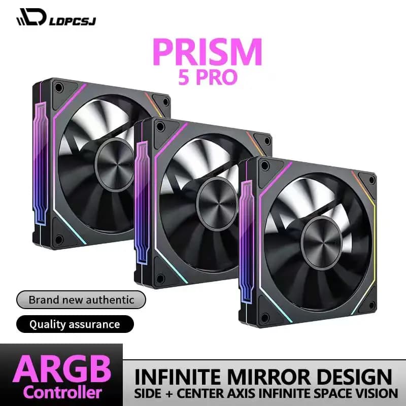 Kit 4 Fan Prism 5 PRO aRGB Fans Branca ou Preta