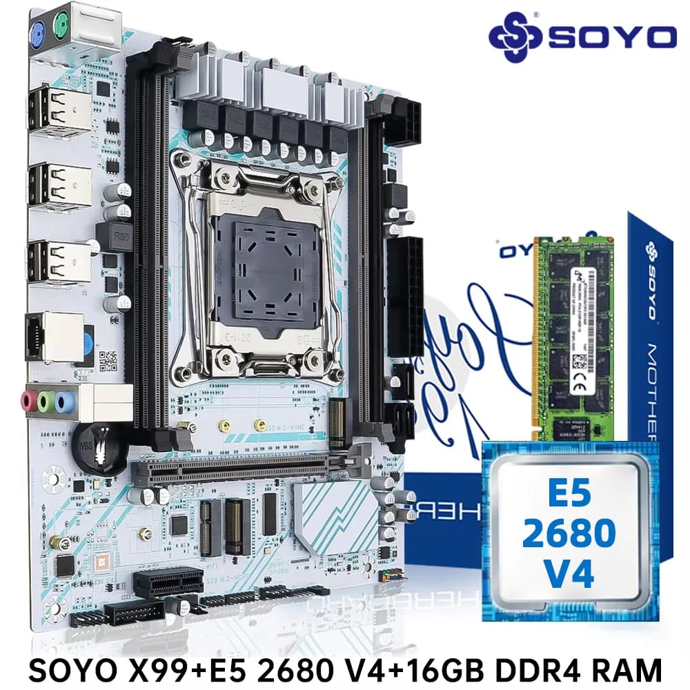 Placa mãe Soyo D4 x99 Intel Xeon