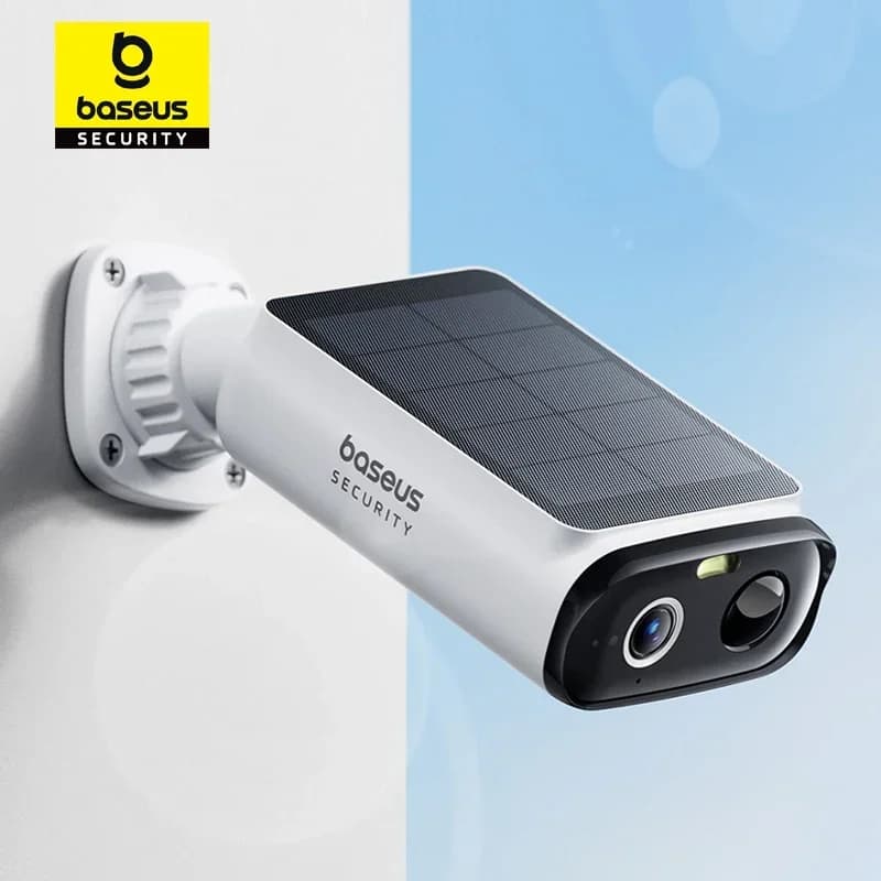 Câmera Baseus Security S1 Lite de segurança com painel solar 2K, Wi-Fi FOV IP67