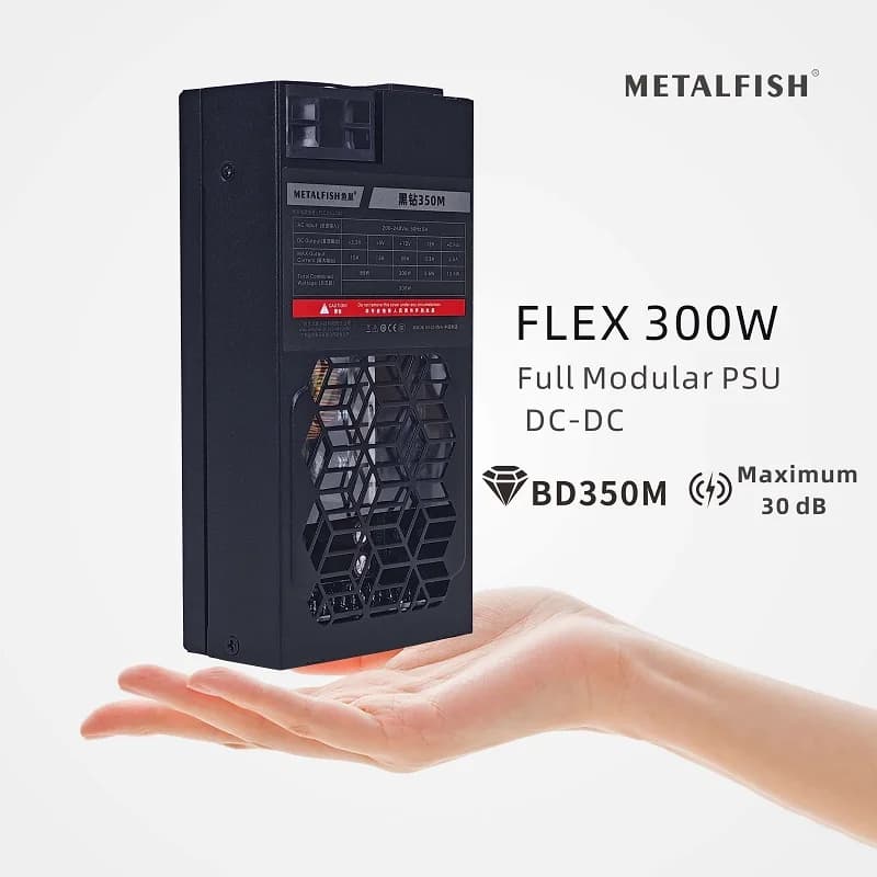 Fonte METALFISH 300W Flex-ATX 1U PSU Modular