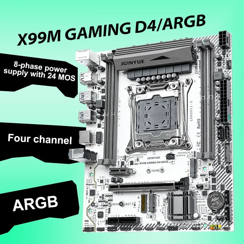 JGINYUE x99 GAMING D4 aRGB (Tem suporte ao TPM 2.0)