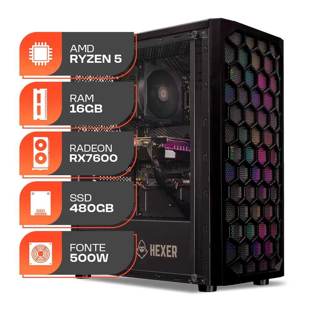 PC Mancer Spectrum Ryzen 5 5500 + 16GB DDR4 + SSD 480GB