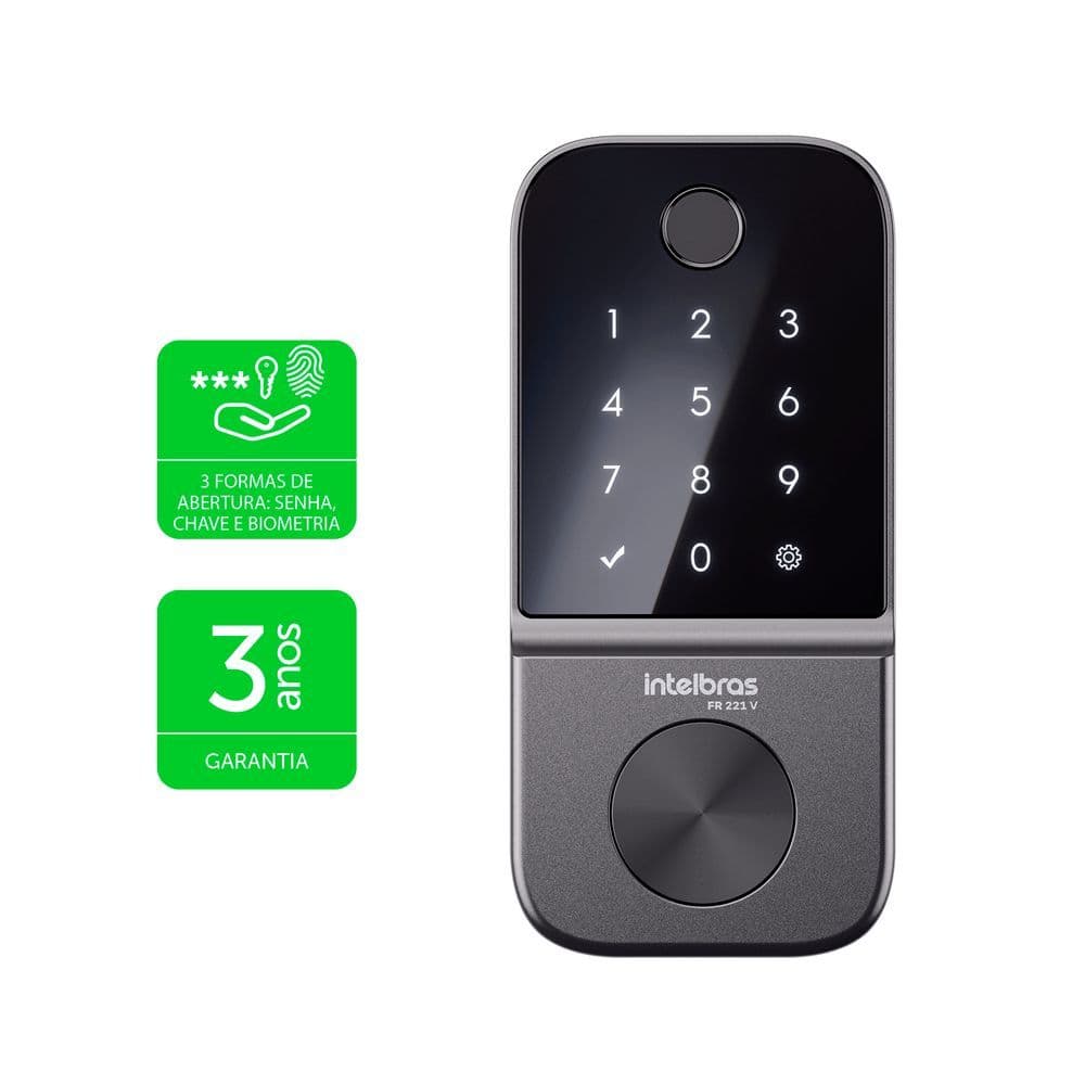 Fechadura digital de embutir Intelbras FR 221 V