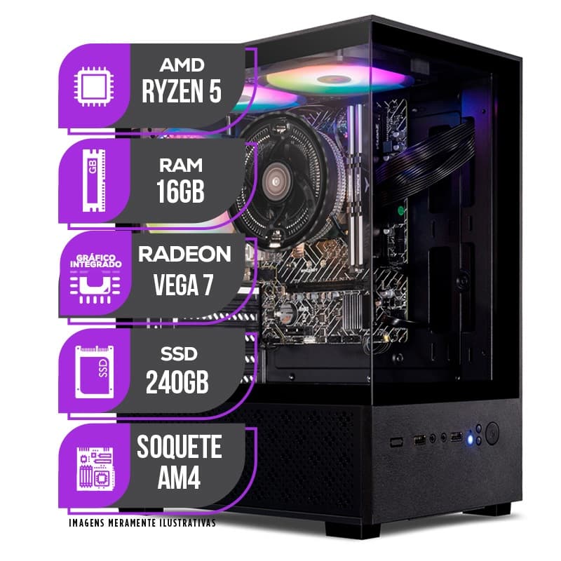 PC Mancer Ryzen 5 5600GT + 16GB DDR4 + SSD 240GB