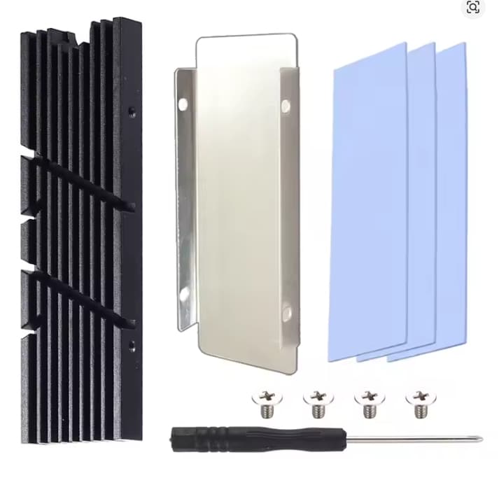 (Preto) Dissipador de Calor para M2 NVMe 2280 com Thermal Pad
