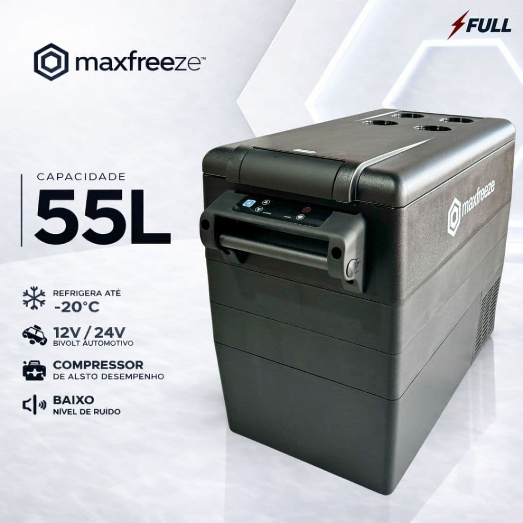 MINI GELADEIRA PORTÁTIL MAXFREEZE (55 LITROS)