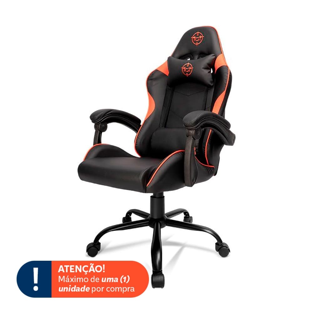 Cadeira Gamer TGT Heron TC3 Preto e Vermelho
