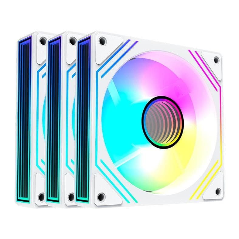 Kit Ventoinhas Acegeek Neon, ARGB, 3x120mm, Branco, AG-NEON3X1-WH --- Fluxo