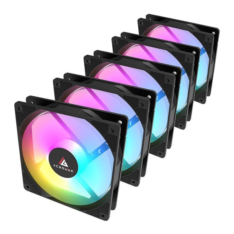 Fan Acegeek RW12 5x1 Rainbow Preto