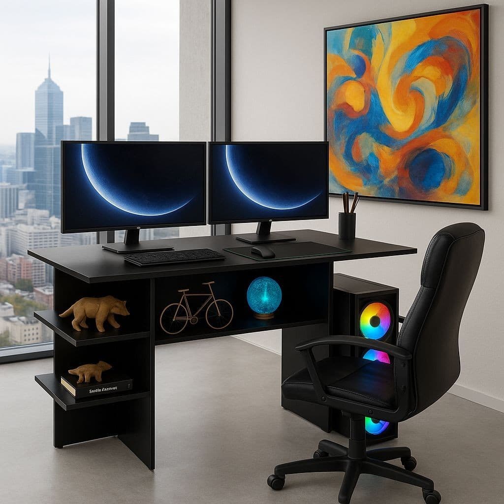 Mesa Escrivaninha para Computador e Escritório Preto