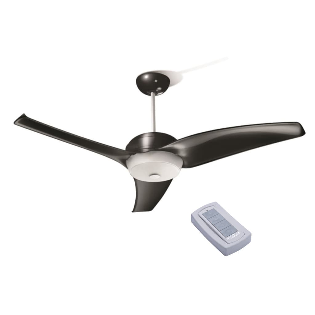 Ventilador de teto Latina VT673 com controle remoto, preto, 127 V