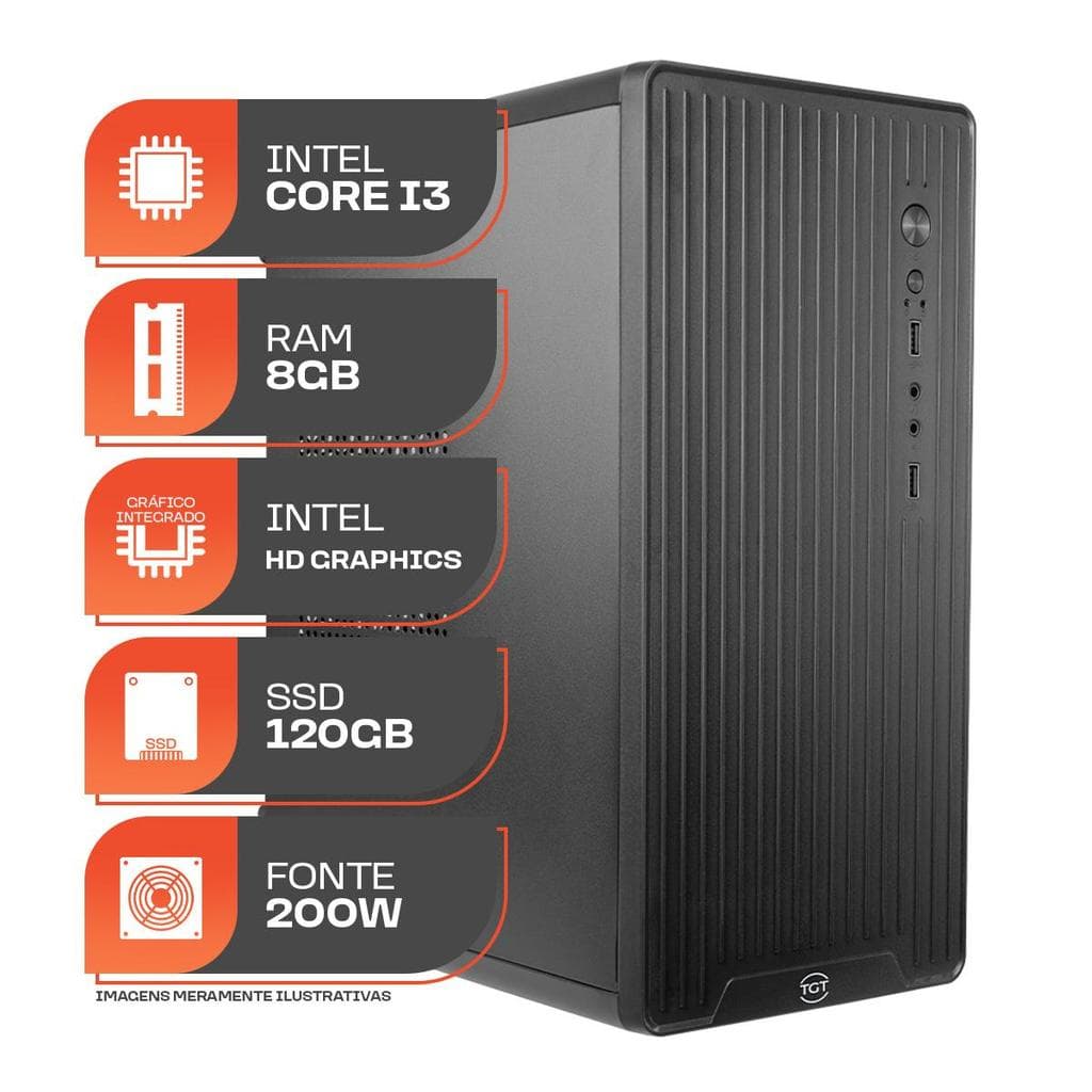 PC Home Essential S Intel Core i3 + 8GB + SSD 120GB