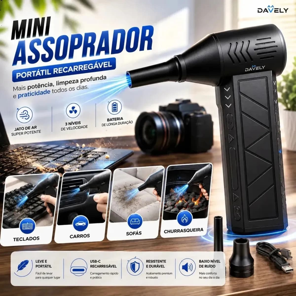 Mini Soprador de Ar Davely 4688
