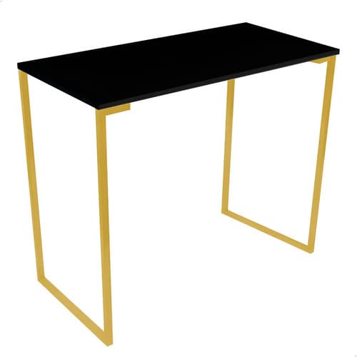 Mesa de Escritório Lacamel Industrial 90 cm Branco e Preto