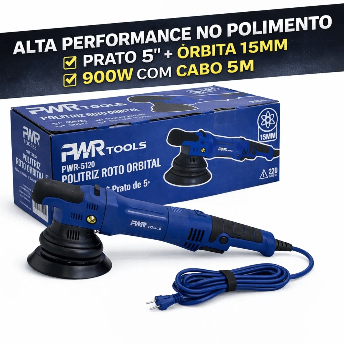 Politriz Roto Orbital PWR Tools PWR-5120 220 V