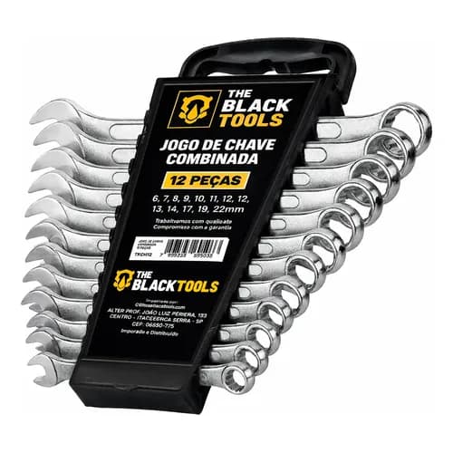 Jogo de Chaves Combinadas The Black Tools IF-12 12 Peças 6–22 mm