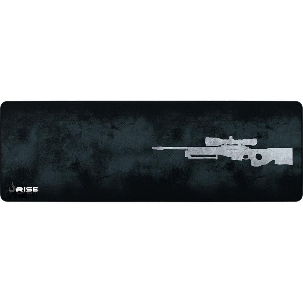 Mousepad Gamer Rise Mode Speed, Sniper, Estendido (900x300mm), Cinza, Borda Costurada RG-MP-06-SPG