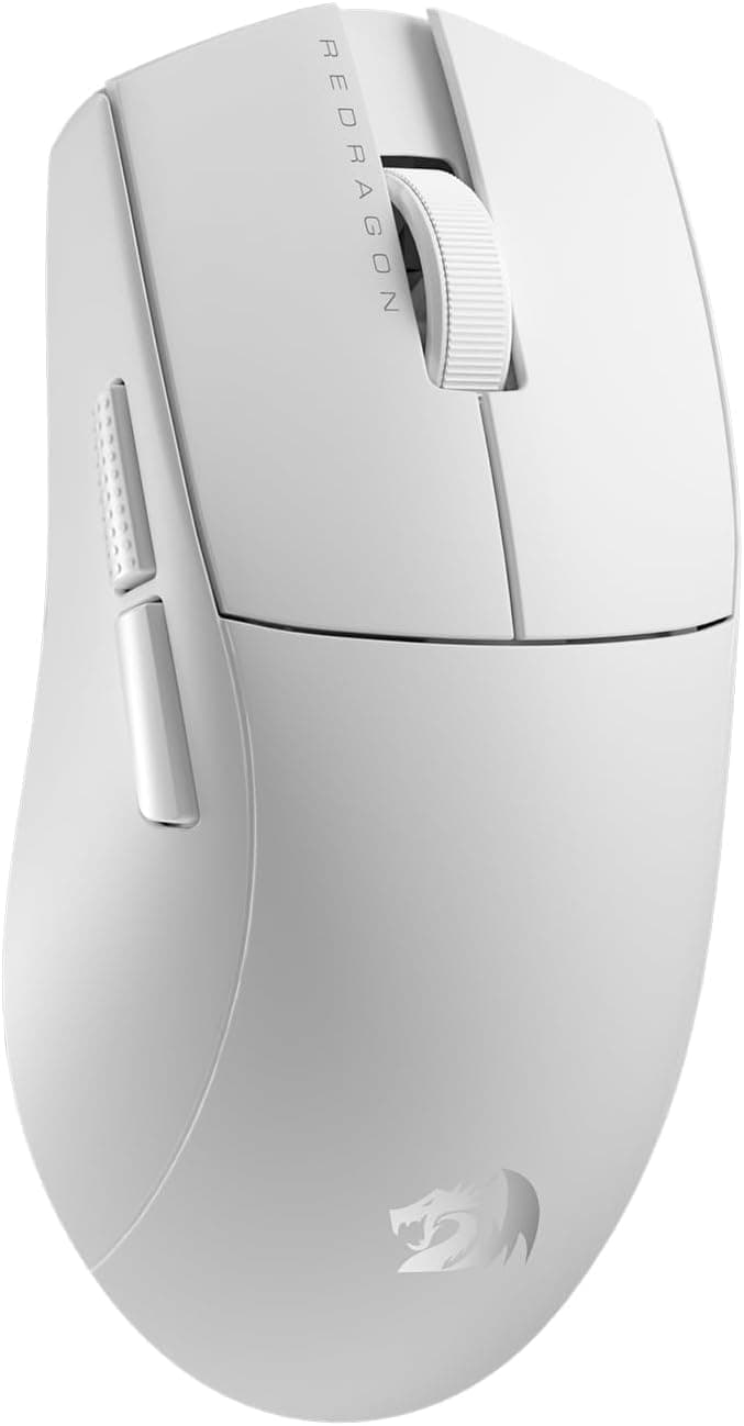 Mouse Gamer Redragon King Pro Branco Pixart PAW3395 26000DPI