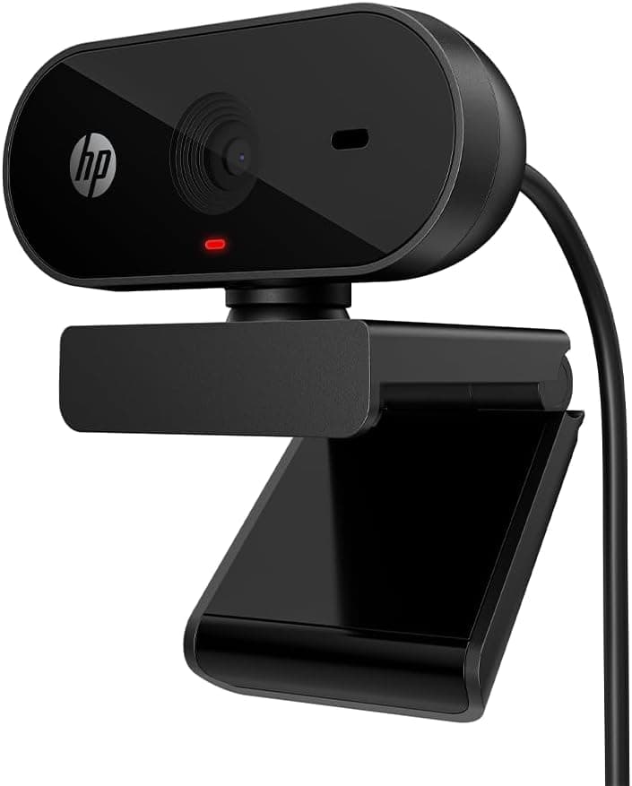 Webcam 1080p HP 320 - com Ajuste Automático de Luz, Conexão USB