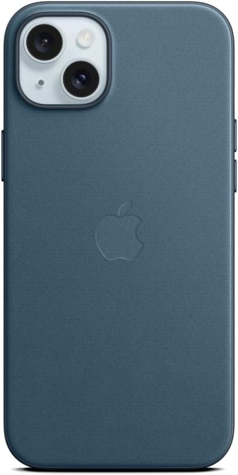 Capa Apple FineWoven com MagSafe para iPhone 15 Plus – Azul-Pacífico