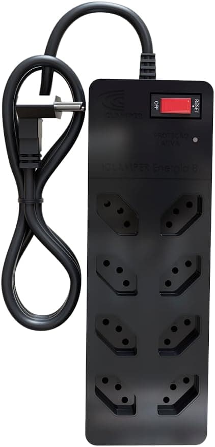 Filtro de Linha iCLAMPER Energia 8 com Proteção contra Surtos Elétricos(DPS)