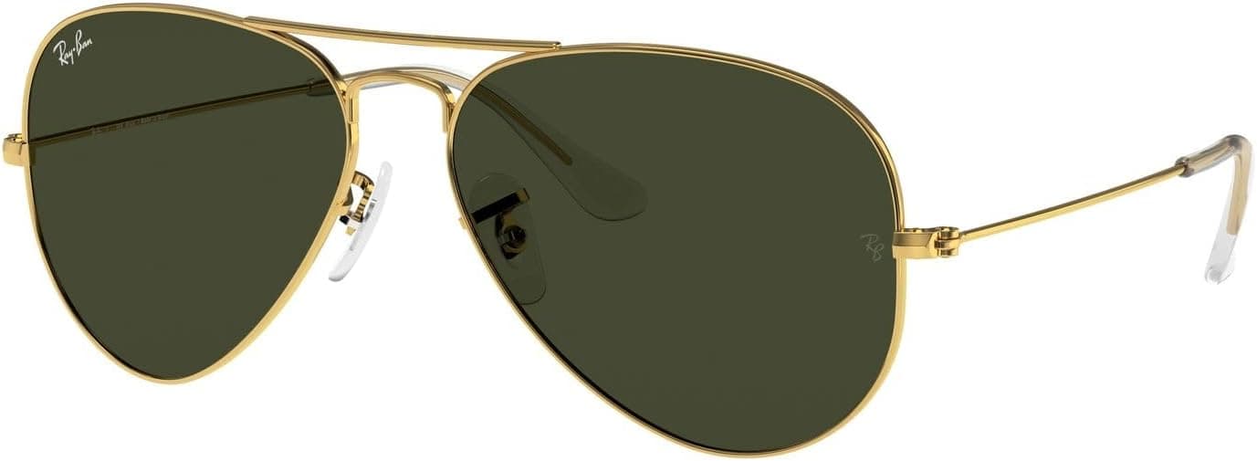 Óculos de Sol Ray-Ban Aviator Classic RB3025 L0205 58-14 Dourado-arista/Verde G-15