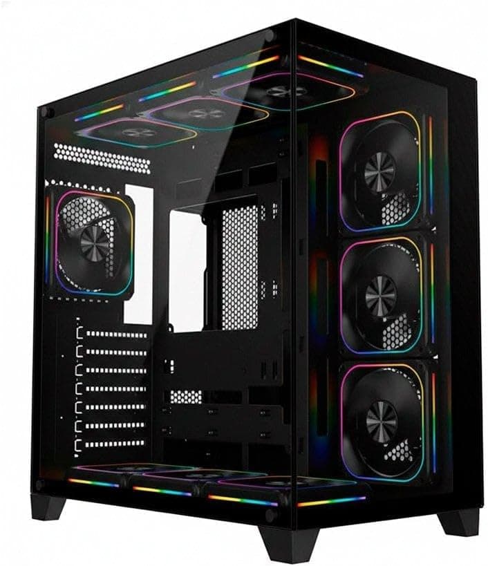 Gabinete Gamer Liketec Zeus V3, ATX, Frontal e Lateral em Vidro Temperado, Sem Fans, Preto - LC-KB-ZEUSV3-2025-1000