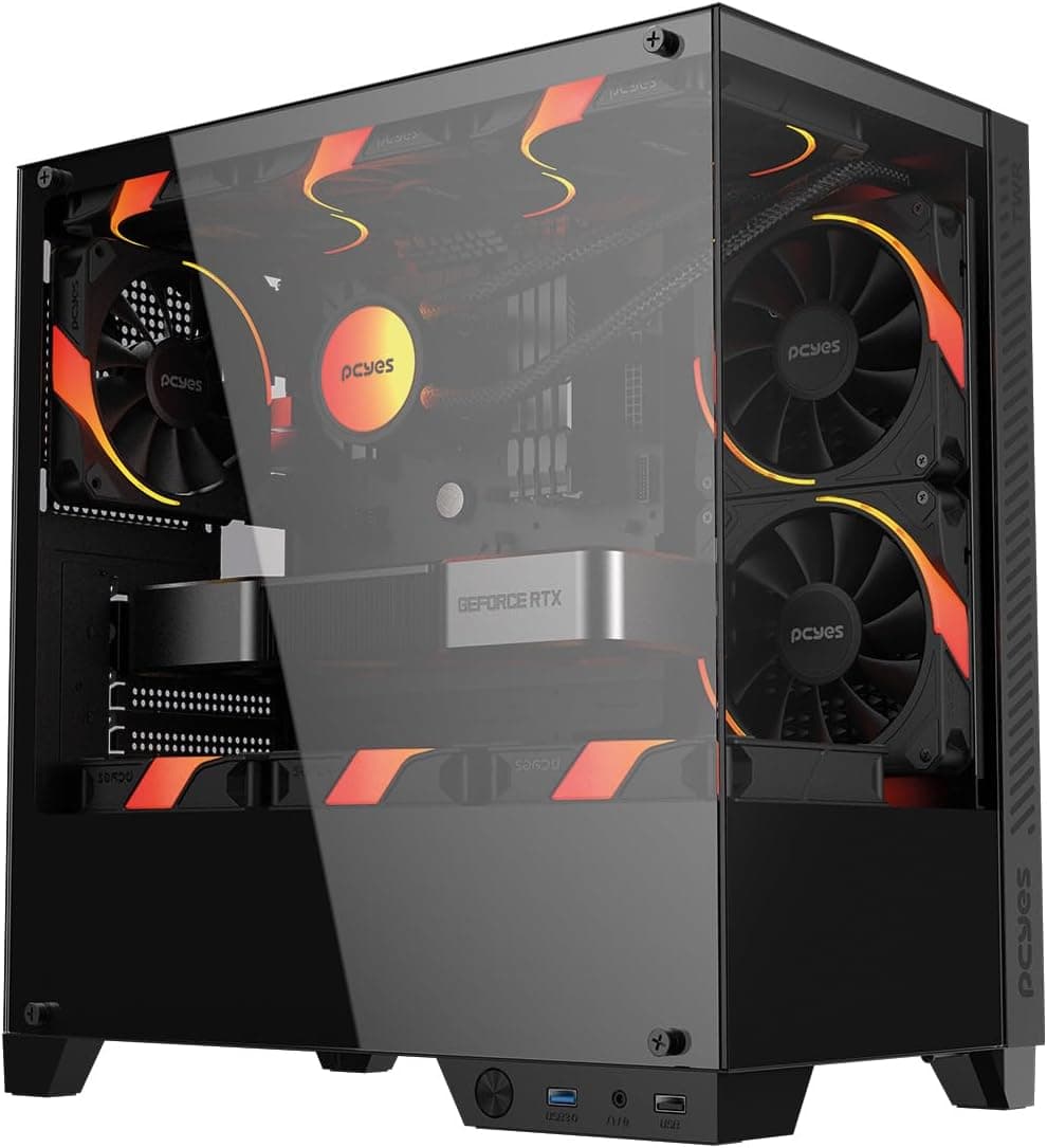 Gabinete PCYES ForceField TWR Black Vulcan