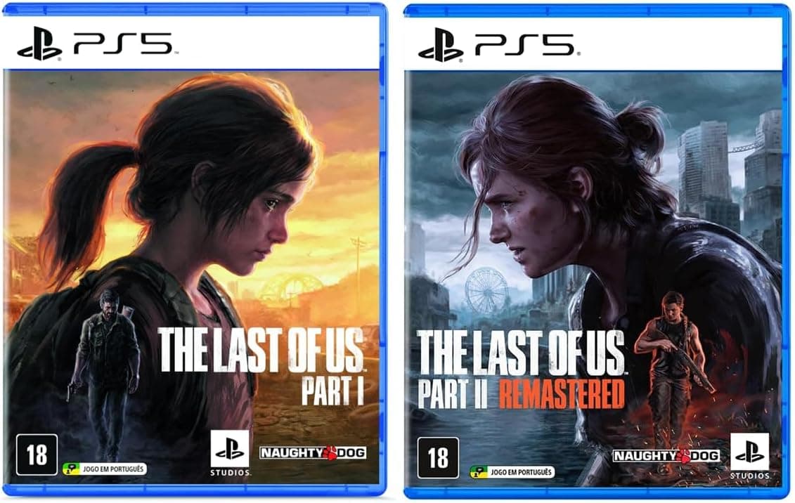Kit de Jogos PlayStation The Last of Us Part I + Part II Remastered para PS5 (Mídia Física)