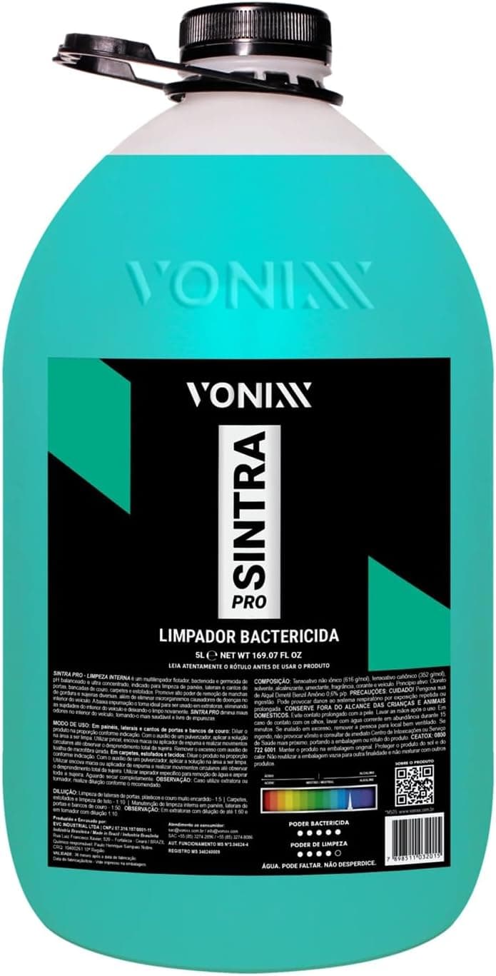 Limpador Bactericida para Interiores Vonixx Sintra Pro 5 L