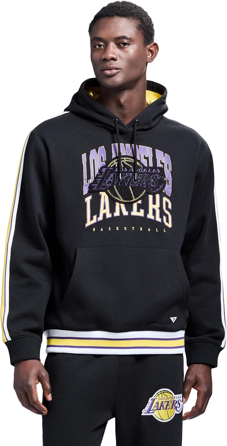 Moletom Masculino com Capuz GAME 7 x NBA Los Angeles Lakers Preto Tamanho M